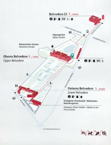 Map of Belvedere, Vienna